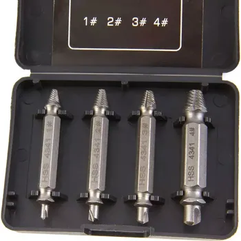 Šroub Nástroje na vytahování a odstraňování zalomených a poškozených šroubů, sada 4 díly, Mad Screws model Grabit (TrueTech)