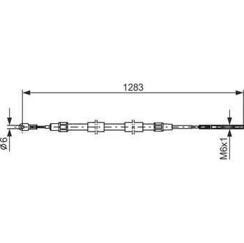 Lanko parkovací brzdy Tažné lanko, parkovací brzda BOSCH 1 987 477 710