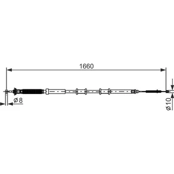 Brzdový systém Tažné lanko, parkovací brzda BOSCH 1 987 477 973
