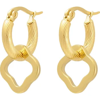 Náušnice Prstýnkárna CLOVER náušnice z chirurgické oceli, pozlacené