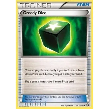 Volný čas Pokémon STS 102/114 Greedy Dice - Steam Siege Stav: Excellent, Verze: NORMAL