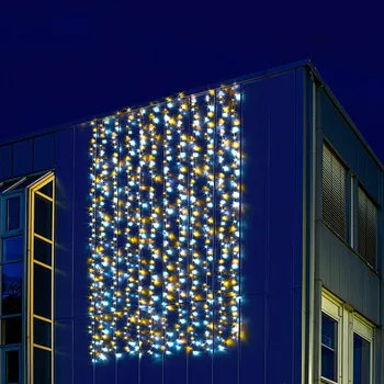 Vánoční dekorace Vánoční LED závěs 3x6 m | studená + teplá bílá 600 LED