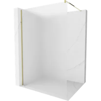 Mexen Kioto sprchová stěna Walk-in 140 x 200 cm, námraza 8 mm, zlatá - 800-140-101-50-30 Sprchové stěny