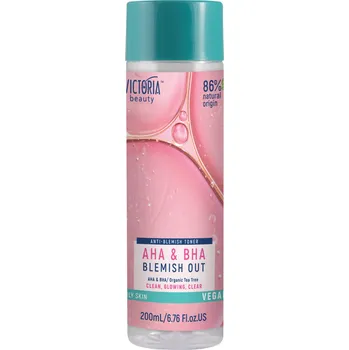 Victoria beauty Vegan Blemish out AHA BHA Jemné čisticí tonikum s BIO tea tree olejem 200 mL