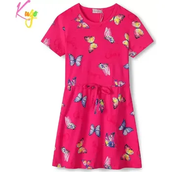 Dívčí šaty Dívčí šaty Kugo HS9270, tmavě růžové