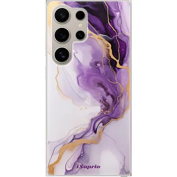 Pouzdro na mobilní telefon Odolné silikonové pouzdro iSaprio - Purple Gold Marble - Samsung Galaxy S24 Ultra