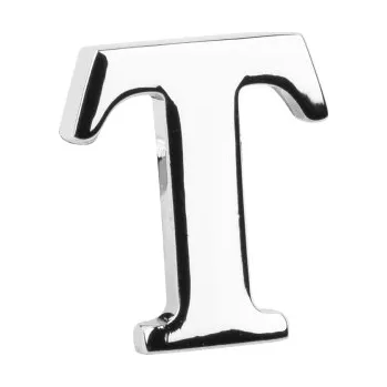 Brož Bubibubi Brož do klopy stříbrné písmeno T