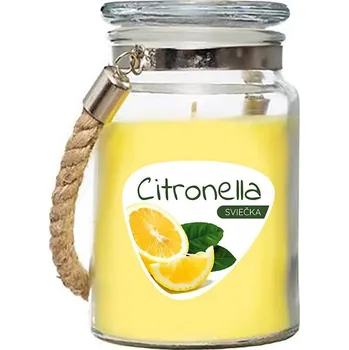Svíčka Doplňkový sortiment Svíčka Citronella 140g, sklo