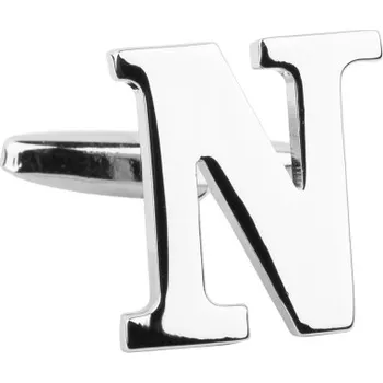 Manžetový knoflíček Bubibubi Manžetový knoflíček stříbrné písmeno N