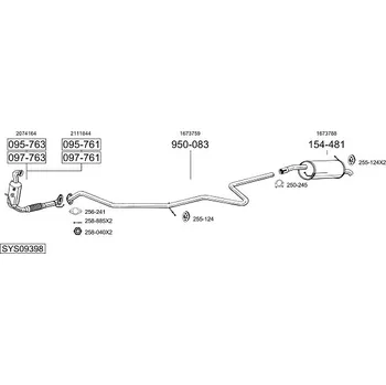 Filtr pevných částic filtr pevných částic Bosal 097-763