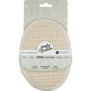 Standelli Professional Masážní houba sisal + bavlna oválný tvar, 1 ks