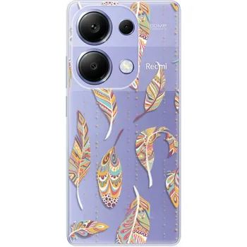 Pouzdro na mobilní telefon Odolné silikonové pouzdro iSaprio - Feather pattern 02 - Xiaomi Redmi Note 13 Pro