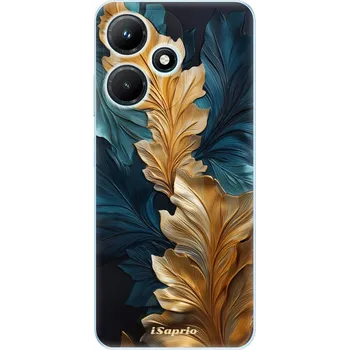 Telefonní příslušenství Odolné silikonové pouzdro iSaprio - GoldBlue Leaves 02 - Infinix Hot 30i