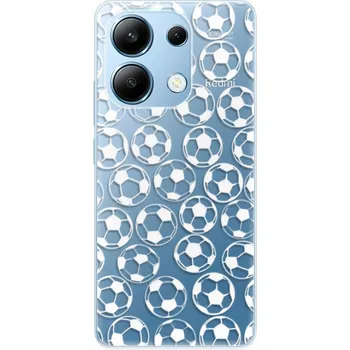 Pouzdro na mobilní telefon Odolné silikonové pouzdro iSaprio - Football pattern - white - Xiaomi Redmi Note 13