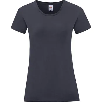 Chlapecké tričko Navy blue Iconic women's t-shirt in combed cotton Fruit of the Loom Fruit of the Loom šedá 2469985