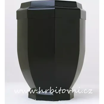 Smuteční dekorace Urna nerezová osmiboká černá