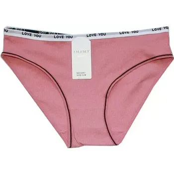 Dámské kalhoty Kalhotky do boků žebrové LOVE YOU pro ženy a dívky 6497 cihlová 602/82