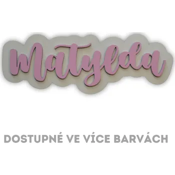 Jmenovka na stůl WoodenPuzzle.cz Dřevěná jmenovka s podkladem - Fancy Velikost: 30 cm