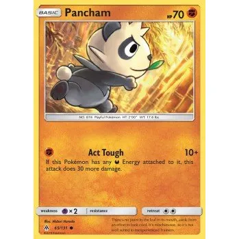 Volný čas Pokémon FLI 065/131 Pancham - Forbidden Light Stav: Excellent, Verze: NORMAL
