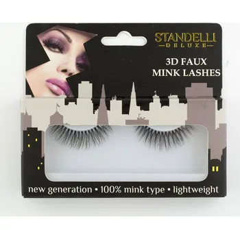 Péče o řasy a obočí Standelli Professional DELUXE 3D Umělé nalepovací řasy 100% mink (norek) V07-1,1 pár+lepidlo