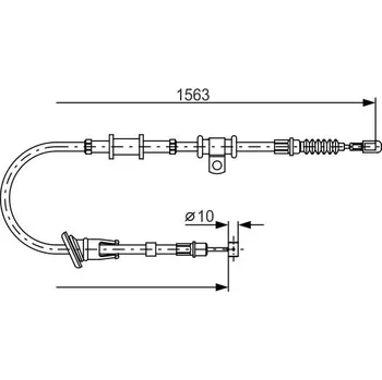 Lanko parkovací brzdy Tažné lanko, parkovací brzda BOSCH 1 987 482 064