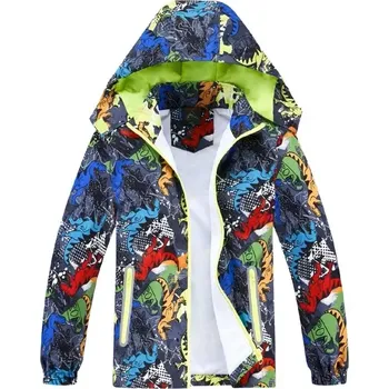 Chlapecká bunda Chlapecká šusťáková bunda nezateplená Kugo B2866, šedá (dětská jarní, podzimní bunda)