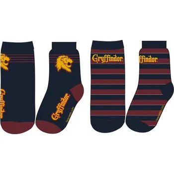 SADA 2 KS PONOŽKY HARRY POTTER (černá a proužek) Velikost: 23-26