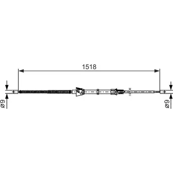 Brzdový systém Tažné lanko, parkovací brzda BOSCH 1 987 482 375