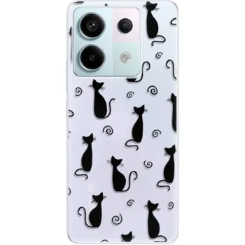 Pouzdro na mobilní telefon Odolné silikonové pouzdro iSaprio - Cat pattern 05 - black - Xiaomi Redmi Note 13 Pro 5G / Poco X6 5G