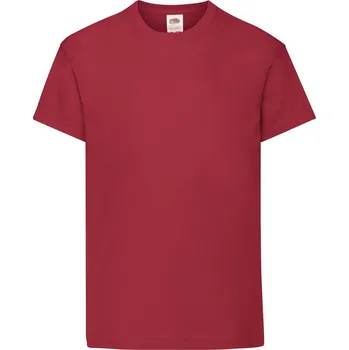 Chlapecké tričko Red T-shirt for Kids Original Fruit of the Loom Fruit of the Loom tmavě červená 2450346