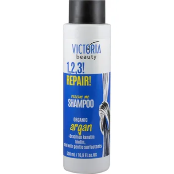 Šampon Victoria Beauty 1,2,3 Repair Regenerační šampón pro poškozené vlasy s brazilským keratinem 500 ml
