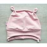 AMÁLKA Elastická čepička teplákovina, pudrově růžová Velikost: 62-68