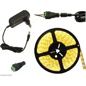 LED páska Lighting LED pásek 3528 2,5metru/150diod 12W voděodolný teplá bílá + zdroj (Voděodolný LED pásek 2,5 metrů komplet)