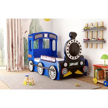 Dětská postel Dětská postel Mašinka modrá 190 x 90