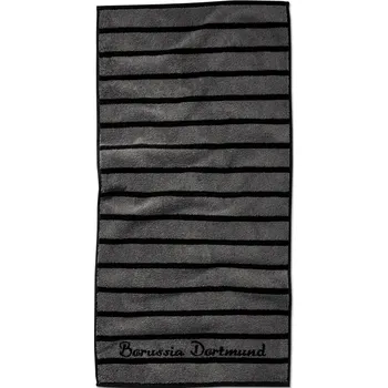 BORUSSIA DORTMUND Osuška Borussia Dortmund 140x70cm Šedo-černá