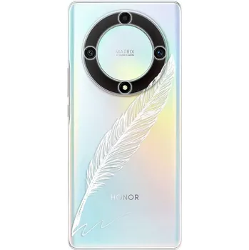 Pouzdro na mobilní telefon Odolné silikonové pouzdro iSaprio - Writing By Feather - white - Honor Magic5 Lite 5G