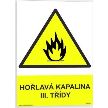 Hořlavá kapalina III. třídy Plast 148 x 210 mm (A5) tl. 0.5 mm - Kód: 13850