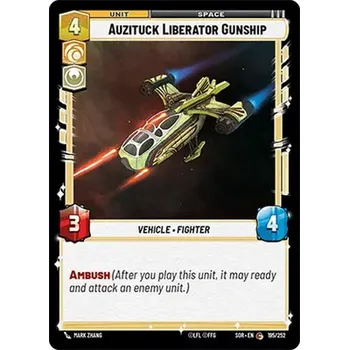 Sběratelská karetní hra Auzituck Liberator Gunship 195/252 - Spark of Rebellion Typ karty: Standard