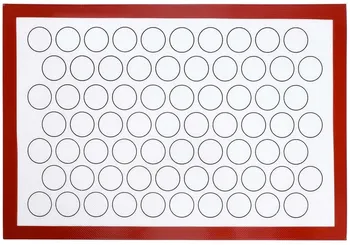 Coolbox Silikonová podložka na makronky 30 x 40 cm šedá/červená