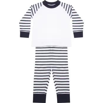 Chlapecké pyžamo Larkwood Dětské pyžamo LW072 Navy Stripe-White 24/36 Monate