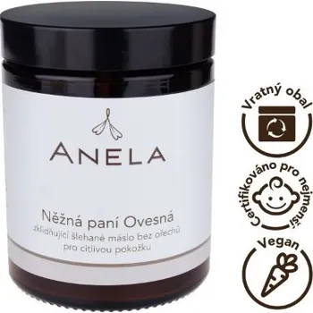 Tělové mléko Anela Něžná paní Ovesná - zklidňující šlehané máslo bez ořechů pro citlivou pokožku 180ml