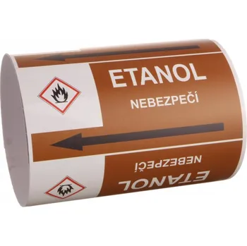 Páska na značení potrubí Signus M25 - ETANOL Samolepka 130 x 100 mm, délka 1,5 m, Kód: 26034