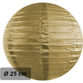 Lampion kulatý zlatý 25 cm