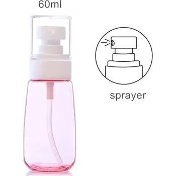 Cestovní obal na kosmetiku - 60ml růžový rozprašovač