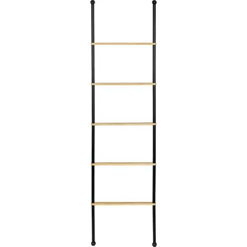 Věšák Černý/přírodní kovový dekorativní žebřík Bambusa – Wenko ID_1556474