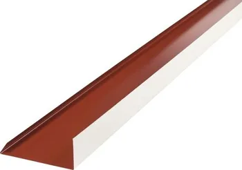 Roof Precit  Závětrná základní lišta oxidovaná 1000 x 100 mm červená