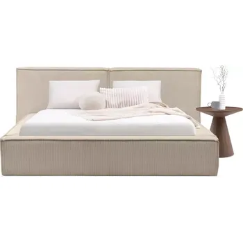 Postel Čalouněná postel MAREK 160x200 světle béžová
