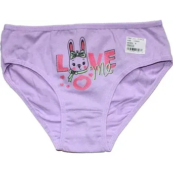 Dívčí spodní kalhotky potisk LOVE Králíček 6697 fialové