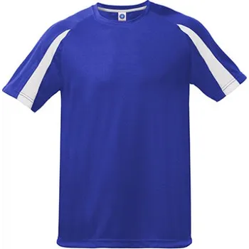 Pánské tričko Starworld Unisex kontrastní sportovní tričko SW309 Deep Royal-White XL