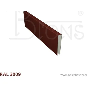 Střešní lemovaní U - profil rš 120 červenohnědá